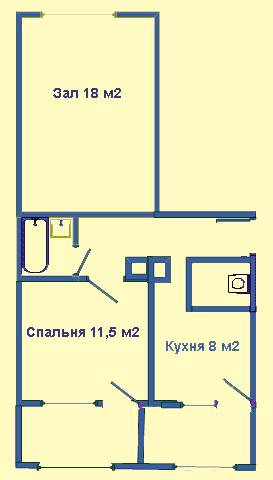 Схема 2-кв. 105 серии
