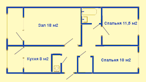 Схема 3-кв. 105 серии